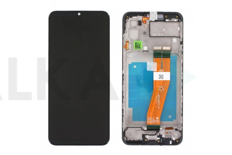 Дисплей для Samsung A035F Galaxy A03 Black в сборе с тачскрином + рамка 100%