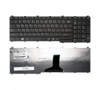 Клавиатура для ноутбука Toshiba Satellite C650, C655, C655D, C660, L650, L655, L670, L675 Series. Плоский Enter. Черная, без рамки. PN: NSK-TN0GQ.