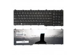 Клавиатура для ноутбука Toshiba Satellite C650, C655, C655D, C660, L650, L655, L670, L675 Series. Плоский Enter. Черная, без рамки. PN: NSK-TN0GQ.