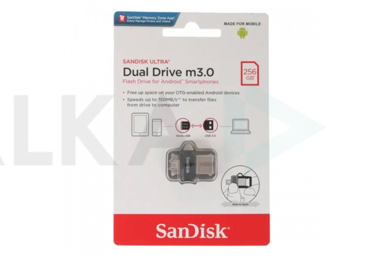 Флешка USB 3.1/Type-C Flash Drive SanDisk 256GB Ultra Dual Drive Go OTG SDDDC3-256G-G46