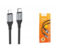 Кабель USB Type-C - Lightning HOCO X102 PD20W 3A (черный) 1м