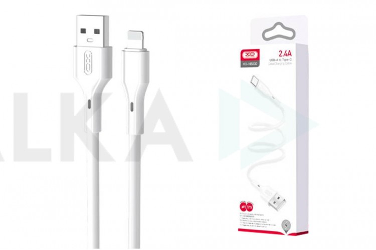 Кабель USB - Lightning XO NB230 2.4A Rock Series White