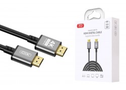 Кабель HDMI to HDMI XO GB017B Metal Adapter Cable 5M Tranish