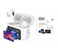 Наушники вакуумные беспроводные HOCO EW72 Soar true wireless ANC Noise Reduction touch screen BT headset (белый) с дисплеем