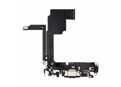 Шлейф с разъемом зарядки iPhone 15 Pro Оригинал IC (Черный)