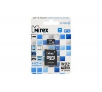 Карта памяти Mirex 8GB MicroSD (Class4) с адаптером