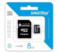 Карта памяти Smartbay 8GB MicroSD (10 class) без адаптера/с адаптером