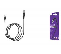 Кабель USB - Lightning BOROFONE BX32, 2,4A (черный) 1м (в оплетке, с усилением сгиба)