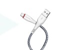 Кабель USB - MicroUSB BOROFONE BX25 2A (белый) 1м (в оплетке)