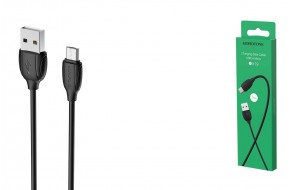 Кабель USB - MicroUSB BOROFONE BX19 2A (черный) 1м