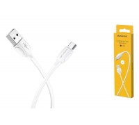 Кабель USB - MicroUSB BOROFONE BX19 2A (белый) 1м
