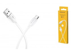 Кабель USB - MicroUSB BOROFONE BX19 2A (белый) 1м