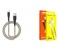 Кабель USB - USB Type-C BOROFONE BX25, 3A (черный) 1м (в оплетке)