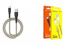 Кабель USB - USB Type-C BOROFONE BX25, 3A (черный) 1м (в оплетке)