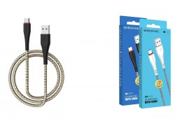 Кабель USB - MicroUSB BOROFONE BX25 2A (черный) 1м (в оплетке)