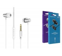 Наушники вакуумные проводные BOROFONE BM29 Gratified Universal earphones (серебристый)