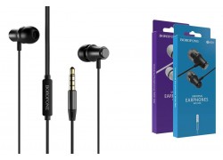 Наушники вакуумные проводные BOROFONE BM29 Gratified Universal earphones (черный)