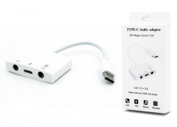 Разветвитель USB-C --> 2 x Jack3.5 + USB-C (1/420)