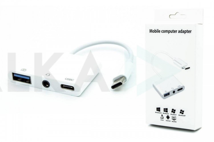 Разветвитель USB-C --> USB3.0 + Jack3.5 + USB-C (1/113)