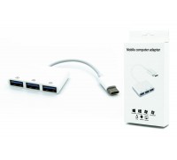 Разветвитель USB-C HUB NN-HB012 на 3 порта (белый)