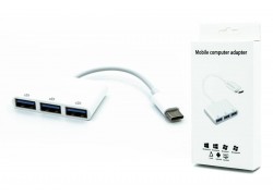 Разветвитель USB-C HUB NN-HB012 на 3 порта (белый)