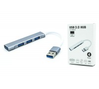 Разветвитель USB HUB 3.0 NN-HB010 на 4 порта кабель 15см (серый)