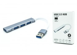 Разветвитель USB HUB 3.0 NN-HB010 на 4 порта кабель 15см (серый)