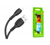 Кабель USB - Lightning BOROFONE BX86 2,4A (черный) 1м (силиконовый)