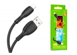 Кабель USB - Lightning BOROFONE BX86 2,4A (черный) 1м (силиконовый)