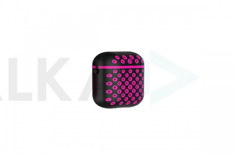 Чехол для наушников Soft-Touch AirPods Nike (черно-розовый)