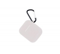 Чехол для наушников Soft-Touch AirPods с карабином и нижней заглушкой (белый)