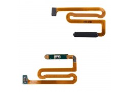 Шлейф для Samsung A125F/ A127F/ M127F Galaxy A12/ A12 Nacho/ M12 с кнопкой включения + сканер отпечатка пальца (черный)
