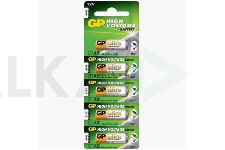 Батарейка алкалиновая 23A GP 23AE/5BL (цена за блистер 5 шт)