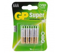 Батарейка алкалиновая GP Super LR03 AAA/4BL (цена за блистер 4 шт)