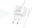Сетевое зарядное устройство USB-C + кабель Lightning - Type-C HOCO CS53A Surplus single port PD25W (белый)