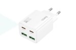 Сетевое зарядное устройство 2USB + 2USB-C HOCO N55 Fundador four-port PD20W (белый)