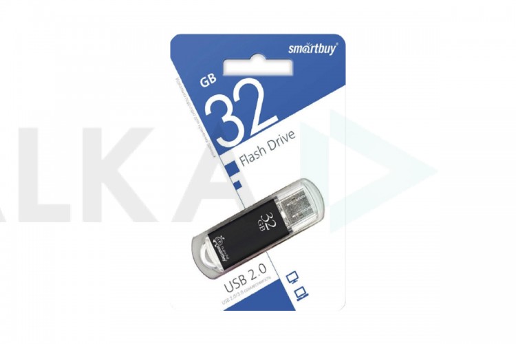 Флешка USB 2.0 Smartbuy 32GB V-Cut Black (SB32GBVC-K)