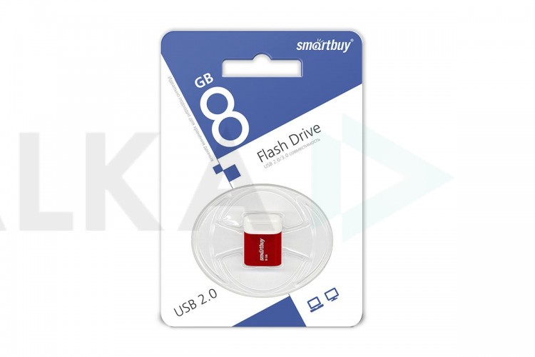 Флешка USB 2.0 Smartbuy 8 GB LARA Red (SB8GBLara-R)