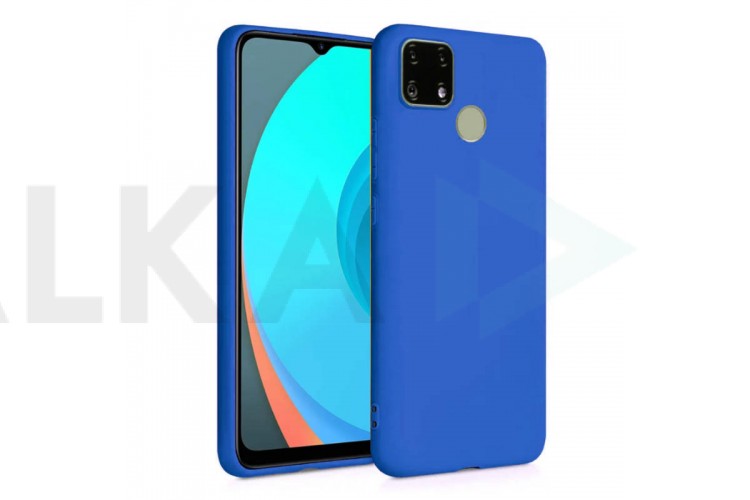 Чехол для Realme C25 тонкий (синий)