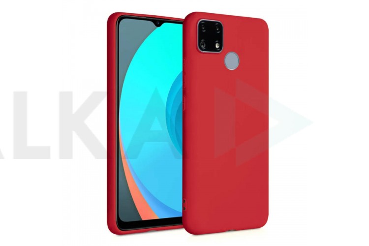 Чехол для Realme C25 тонкий (красный)