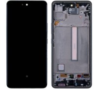 Дисплей для Samsung A536E Galaxy A53 Gold в сборе с тачскрином + рамка 100%