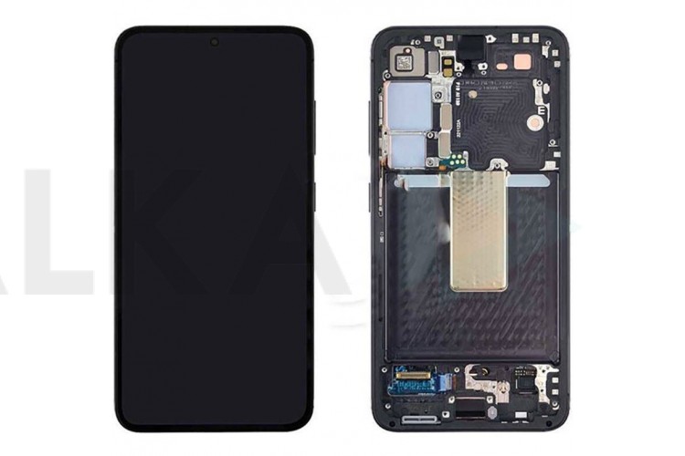Дисплей для Samsung S911B Galaxy S23 Black в сборе с тачскрином + рамка, 100%
