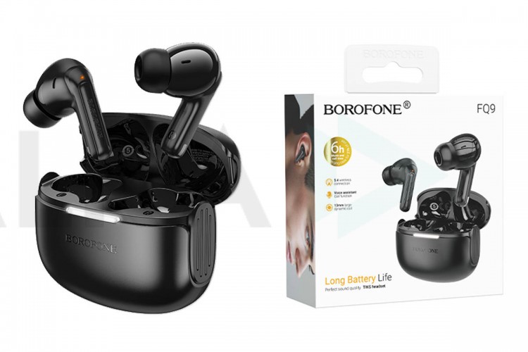 Наушники вакуумные беспроводные BOROFONE FQ9 Peaceful (черный)