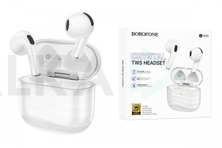 Наушники вакуумные беспроводные BOROFONE BW85 Smart (белый)