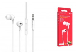 Наушники вакуумные проводные BOROFONE BM49 Player universal earphones (белый)