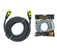 Кабель HDMI (папа - папа) 15 м (V1.4) зеленый
