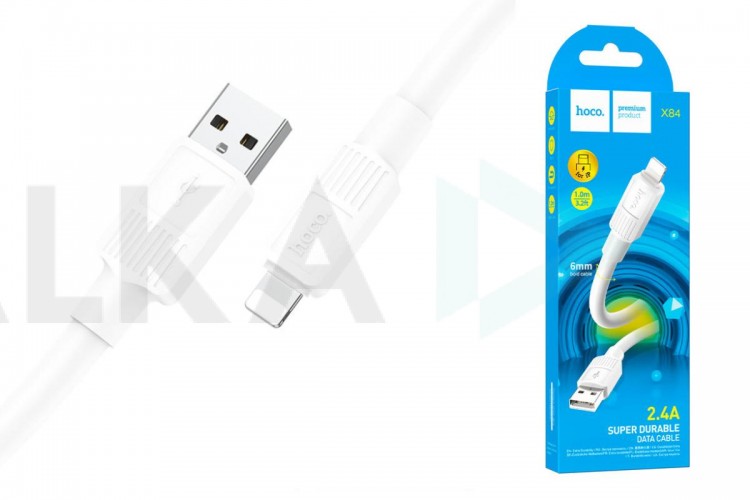 Кабель USB - Lightning HOCO X84, 2,4A (белый) 1м