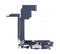 Шлейф с разъемом зарядки iPhone 15 Pro Max Оригинал Снятый (Синий)