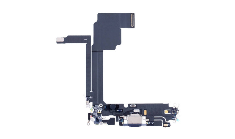 Шлейф с разъемом зарядки iPhone 15 Pro Max Оригинал Снятый (Синий)