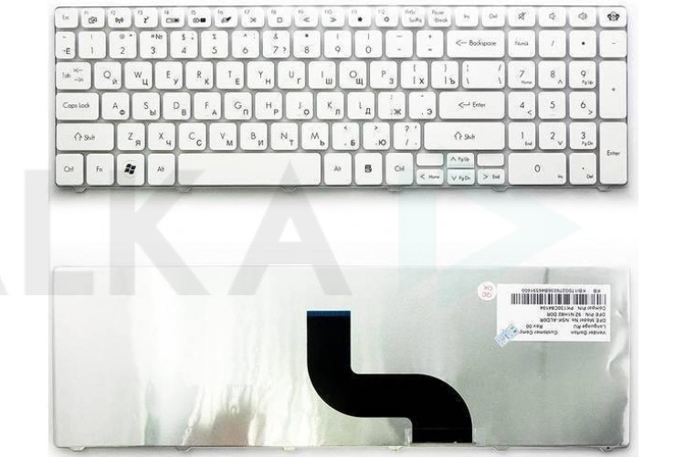 Клавиатура для ноутбука Packard Bell EasyNote LM81 Белая